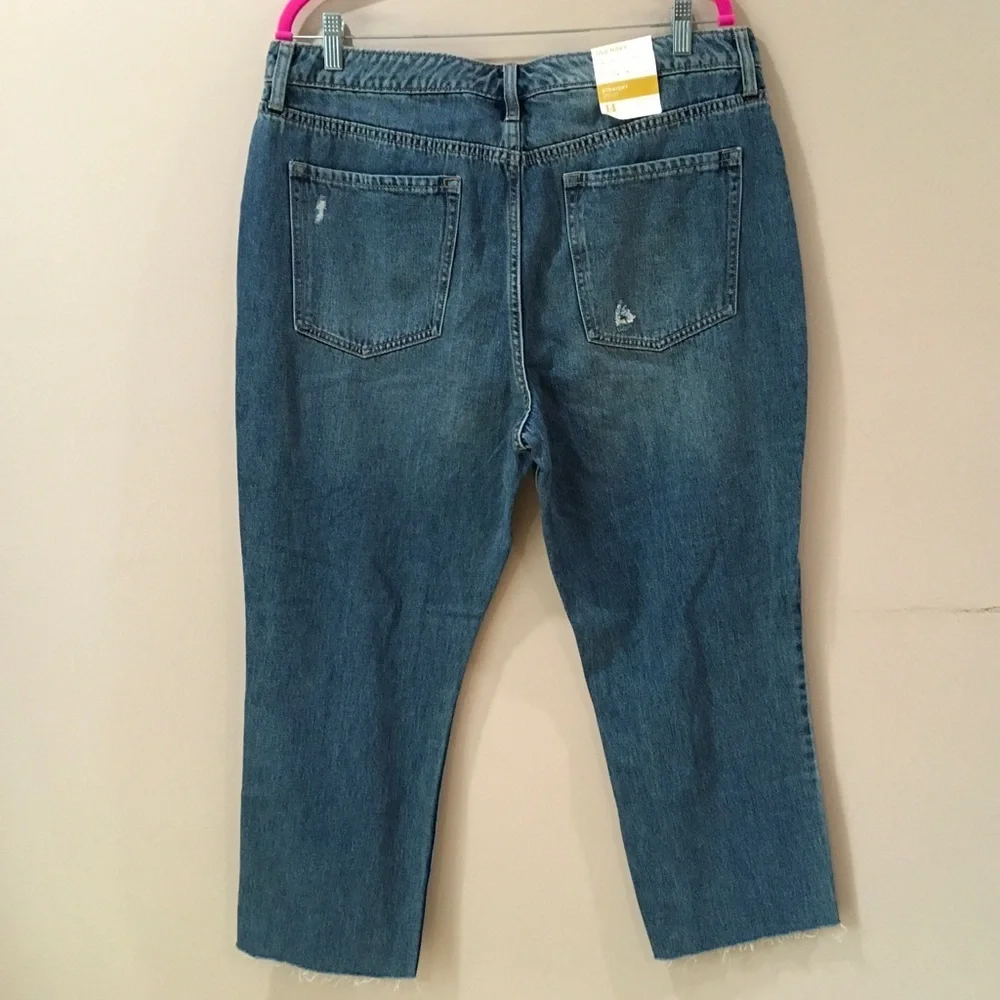 Old Navy Jeans Womens 14 Droit Straight High Rise Blue Denim Vintage High Rise - Picture 2 of 7